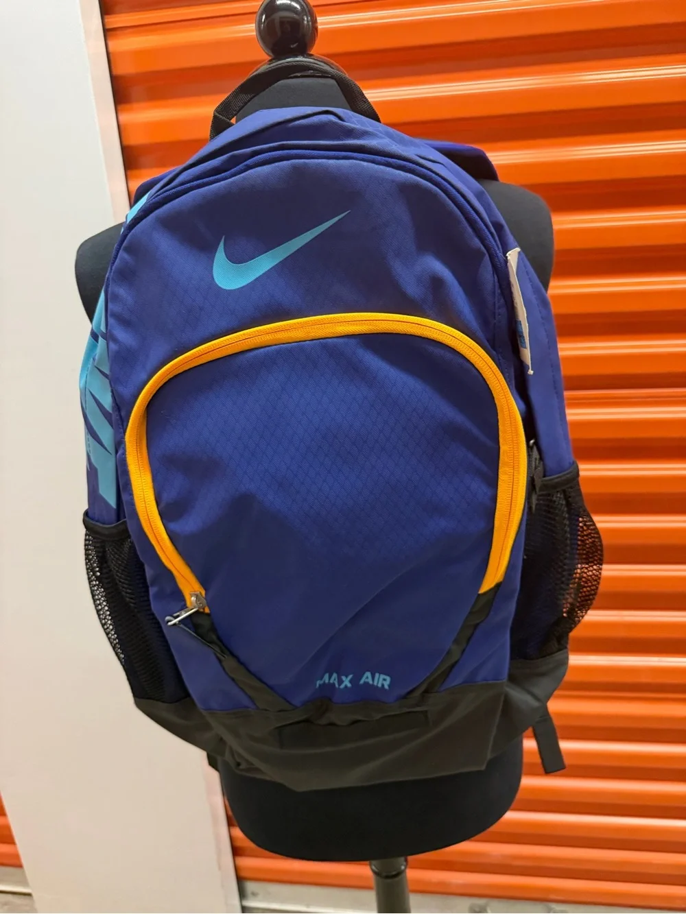 NWT Nike Team Training Max Air L Backpack Blue/Orange